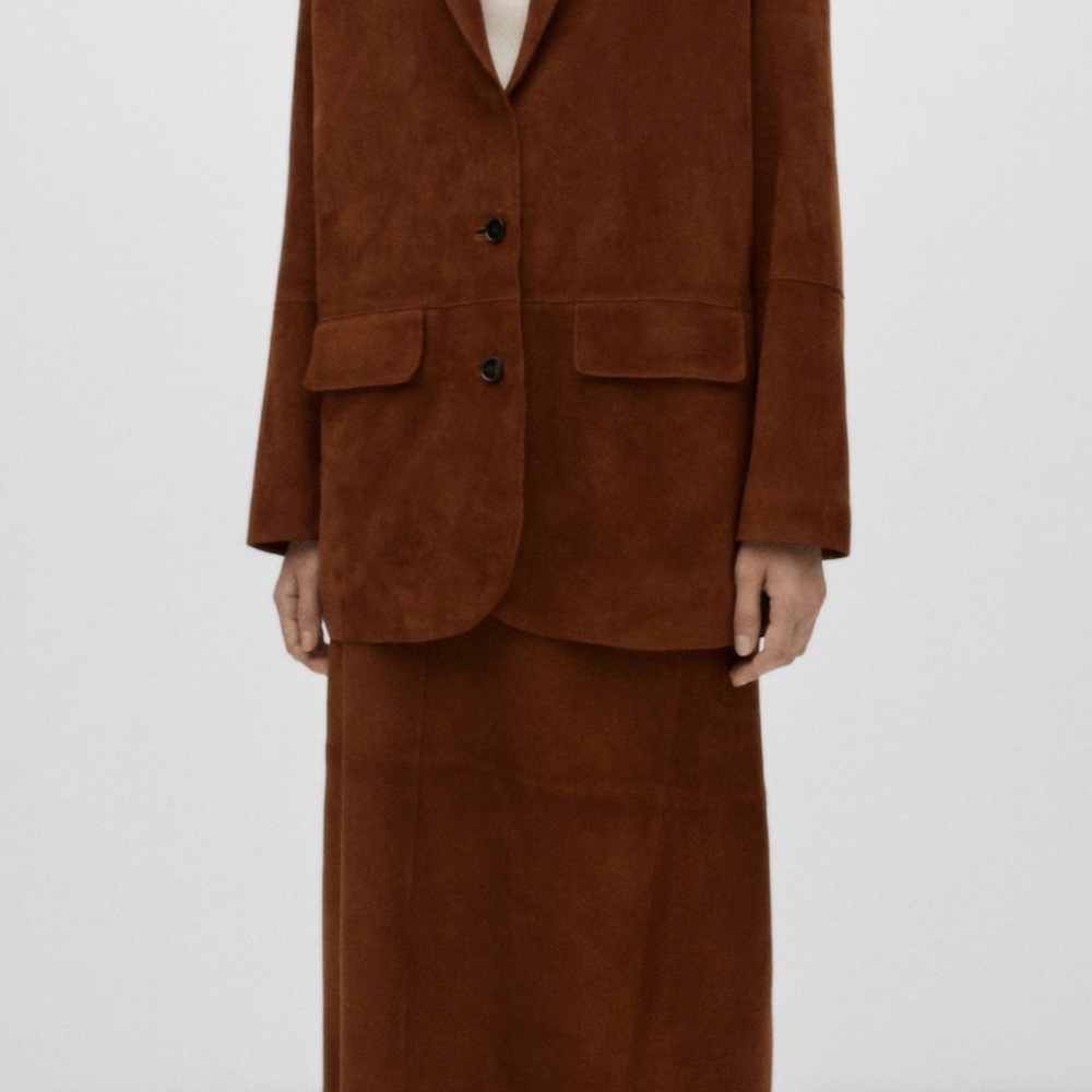 Mango Brown Leather Jacket - Picture 4 of 15
